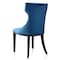 Manhattan Comfort Reine Velvet Dining Chair (Set of Two) in Cobalt Blue and Walnut DC007-CB - alternate 4